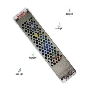 منبع تغذیه درایور LED DC 12 ولت 24 ولت به AC 110 ولت 220 ولت برای نوارهای 60 وات 200 وات 300 وات 400 وات روشنایی فوق العاده نازک (اسلیم) نام محصول: درایور LED / منبع تغذیه / ترانسفورماتور ولتاژ پایین. ولتاژ ورودی: 60 وات / 200 وات / 300 وات / 400 وات: AC185V-265V. ولتاژ خروجی: DC12V یا DC24V (در صورت نیاز خروجی را انتخاب کنید). قدرت: 60W-400W (مشخصات را در صورت نیاز انتخاب کنید). جنس پوسته: پروفیل آلومینیومی دمای کار: -20 ~ 60 ℃. نویز ریپل: <200mv، حالت بی صدا. رعایت ایمنی: FCC / CE / Rohs. راندمان: 60% (60% از توان بار توصیه شده)
