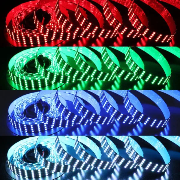 ریسه ال ای دی نواری RGB آر جی بی ۱۲ ولت WS2811 – چهار لاین RGB آدرس‌پذیر