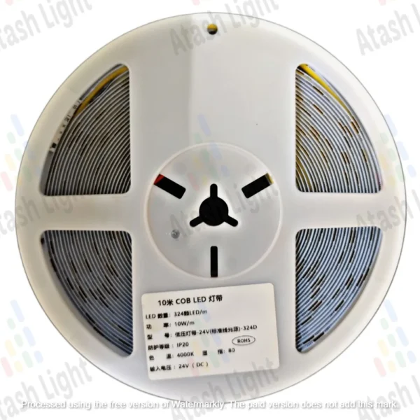 ریسه نواری LED COB 24 ولت – تراکم ۳۲۴ ال‌ای‌دی بر متر | نورپردازی حرفه‌ای با کیفیت بی‌نظیر