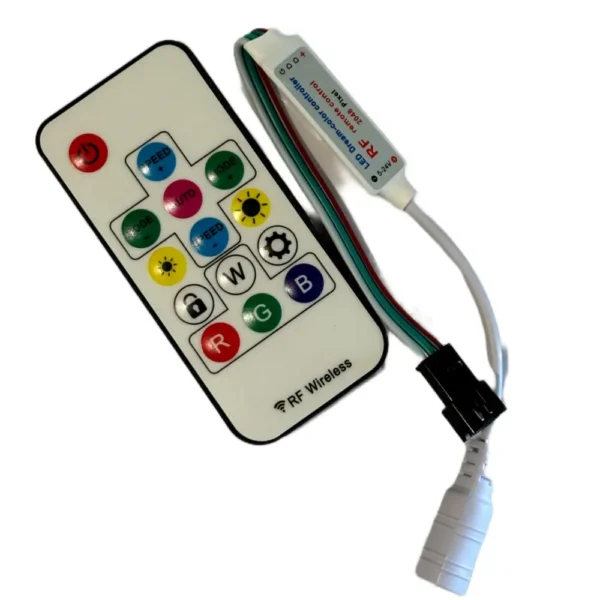 SP105E Mini Inline SPI Pixel LED Controller (با ریموت RF 14 کلیده)