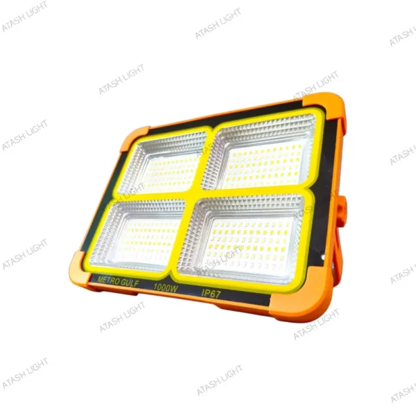 چراغ شارژی / سولار قابل حمل – پروژکتور LED 1000W