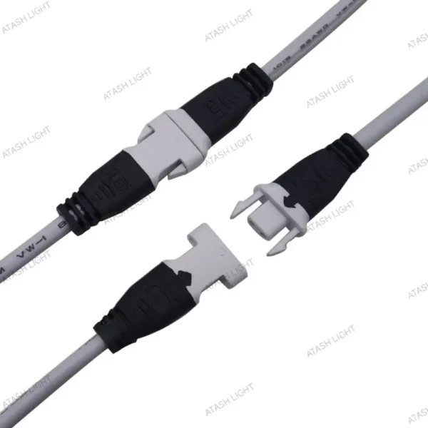 فیش آداپتوری خرچنگی قفلدار نر و ماده سیمدار 15cm