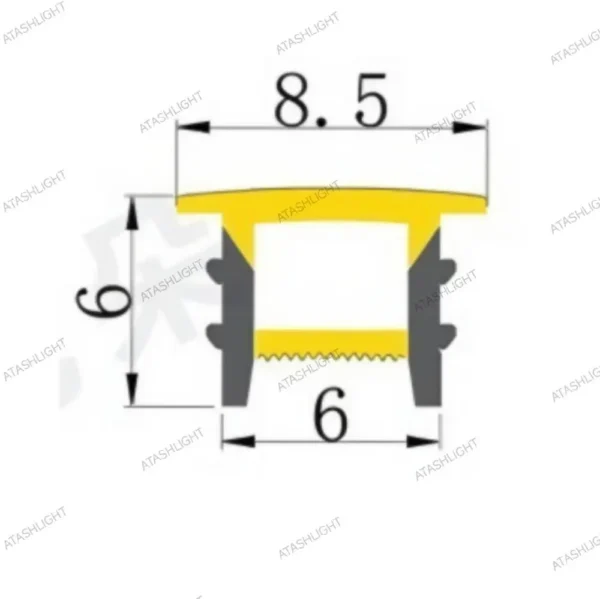 لاینر سیلیکونی 6 8.5 لبه دار